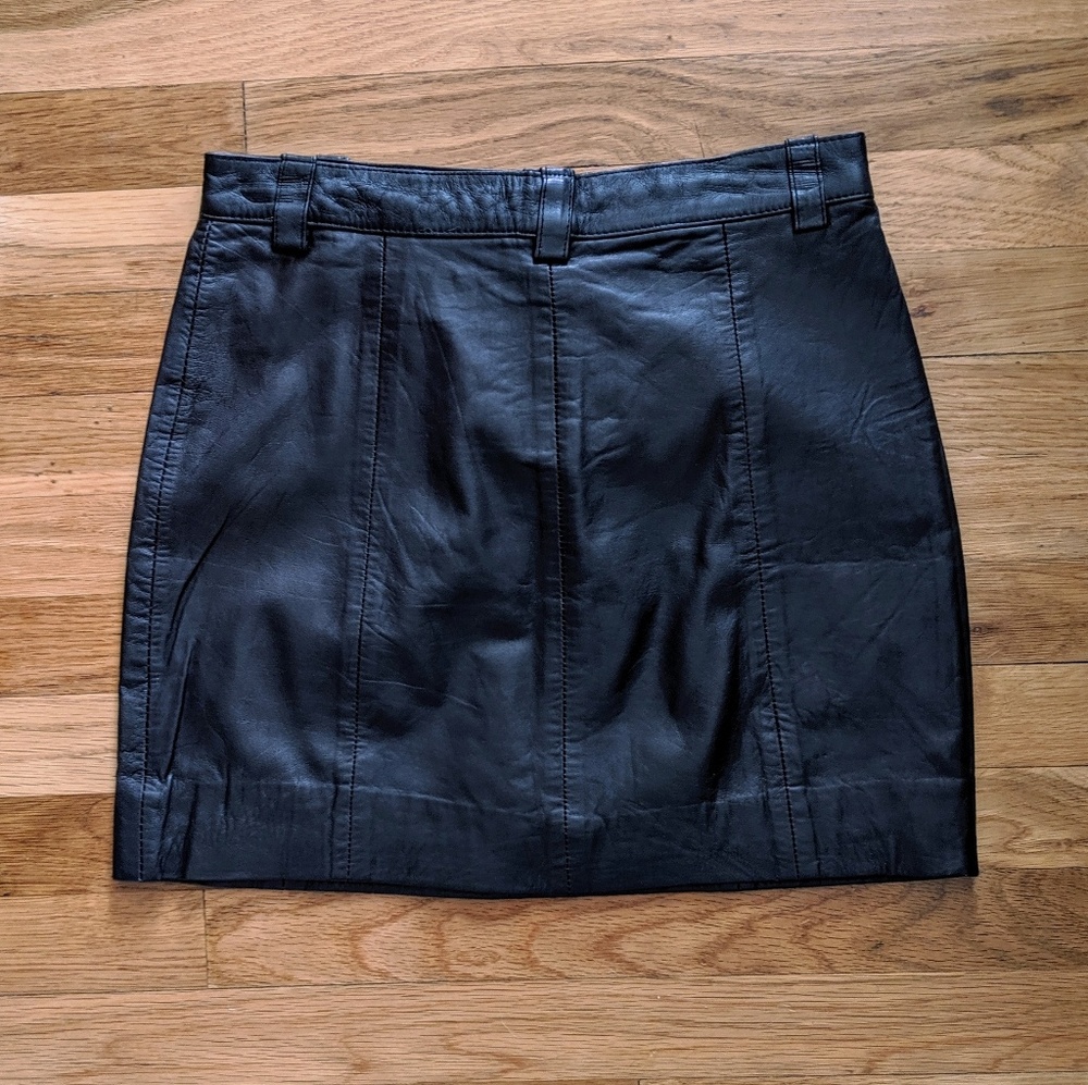 Leather skirt Goth Black